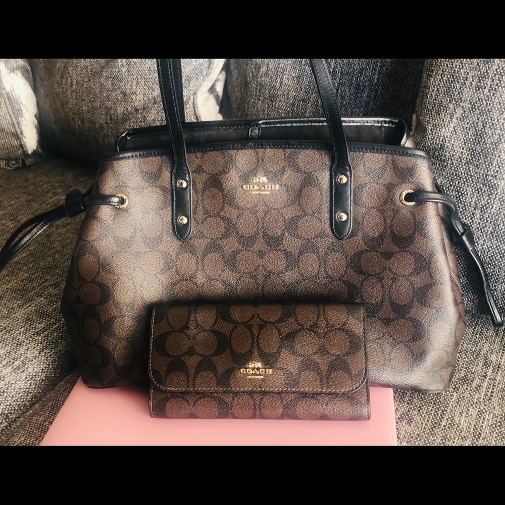 Coach Handbag + Wallet Set